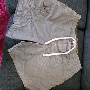 Casual Gray Drawstring Shorts